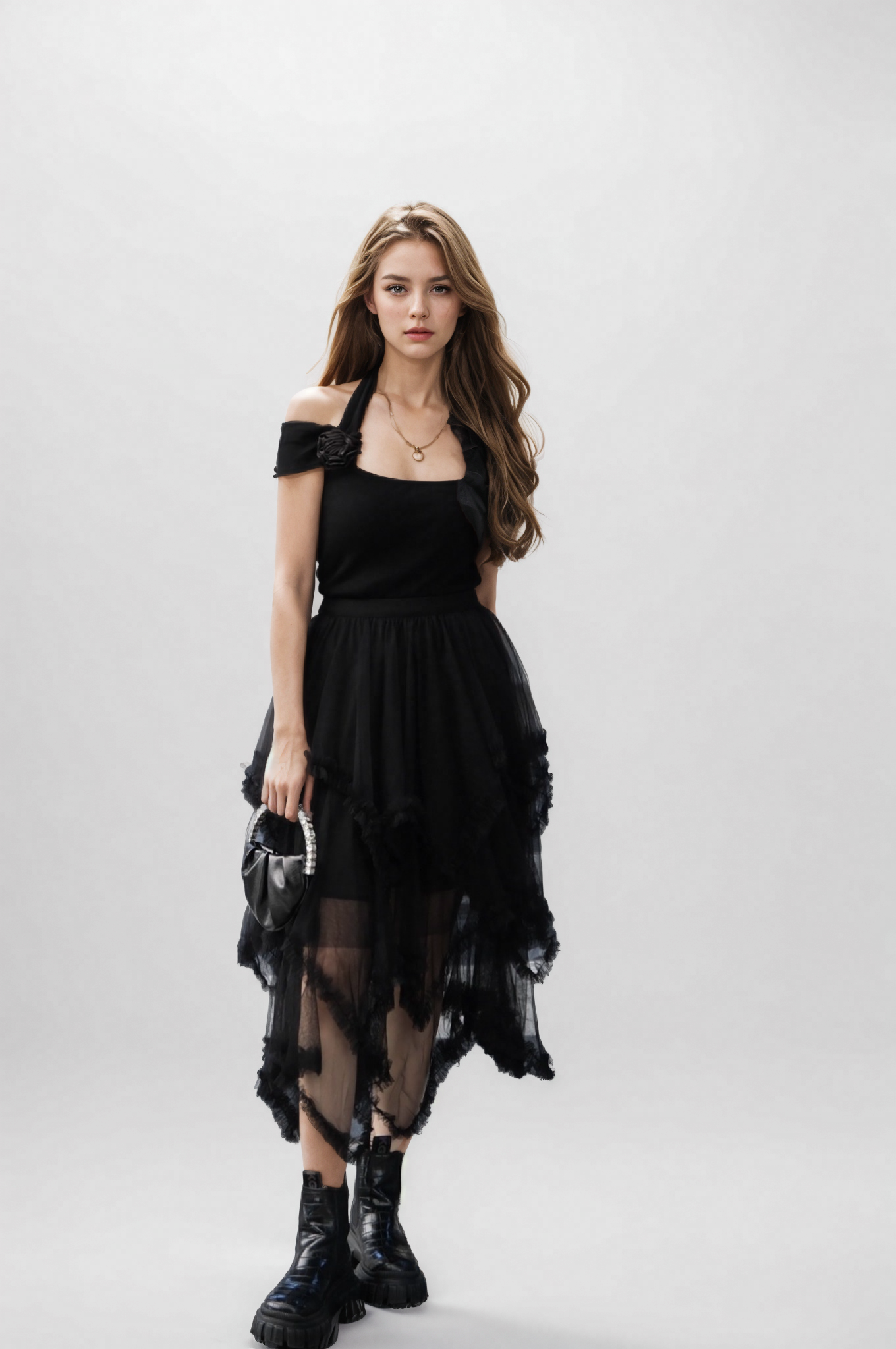 Asymmetrical Lace Skirt with Draped Hem – Versatile, Feminine or Edgy Look